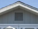 10x12 Front Entry Peak Style Storage Shed with Light Grey Engineered LP Smart Side Siding and Gable End Vents